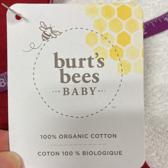 Burts bees organic cotton red full side snap long sleeve jumpsuit 12m - Picture 6 of 9